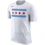 Camiseta Manga Corta Chicago Bulls Blanco Ciudad