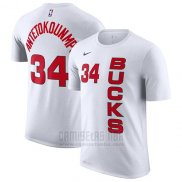 Camiseta Manga Corta Giannis Antetokounmpo Milwaukee Bucks Blanco Ciudad