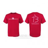 Camiseta Manga Corta James Harden Houston Rockets Rojo Peppa Pig Cruzado