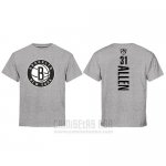 Camiseta Manga Corta Jarrett Allen Brooklyn Nets Gris