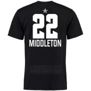 Camiseta Manga Corta Khris Middleton All Star 2019 Milwaukee Bucks Negro