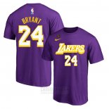 Camiseta Manga Corta Kobe Bayant 24 Los Angeles Lakers Violeta Commemorativo2