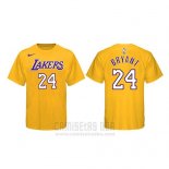 Camiseta Manga Corta Kobe Bayant Los Angeles Lakers Amarillo4