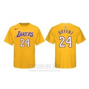 Camiseta Manga Corta Kobe Bayant Los Angeles Lakers Amarillo4