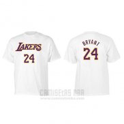 Camiseta Manga Corta Kobe Bayant Los Angeles Lakers Blanco2