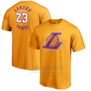 Camiseta Manga Corta Lebron James Los Angeles Lakers Amarillo