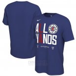 Camiseta Manga Corta Los Angeles Clippers 2023 NBA Playoffs Mantra Azul