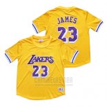 Camiseta Manga Corta Los Angeles Lakers Lebron James Amarillo