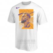 Camiseta Manga Corta Los Angeles Lakers Lebron James Blanco2