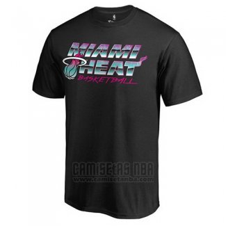 Camiseta Manga Corta Miami Heat Negro4