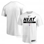 Camiseta Manga Corta Miami Heat Practice Performance 2022-23 Blanco