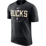 Camiseta Manga Corta Milwaukee Bucks Negro Practice Legend Performance