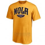 Camiseta Manga Corta New Orleans Pelicans Amarillo Mardi Gras Pride