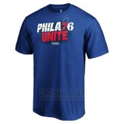 Camiseta Manga Corta Philadelphia 76ers Azul 2019 NBA Playoffs Phila Unite