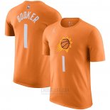 Camiseta Manga Corta Phoenix Suns Devin Booker Statement Naranja