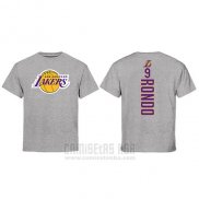 Camiseta Manga Corta Rajon Rondo Los Angeles Lakers Gris