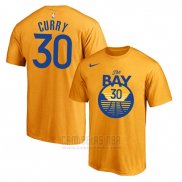 Camiseta Manga Corta Stephen Curry Golden State Warriors 2019-20 Amarillo