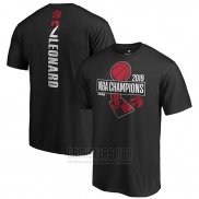 Camiseta Manga Corta Toronto Raptors Kawhi Leonard 2019 NBA Finals Champions Negro