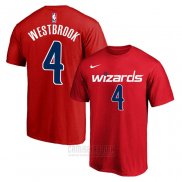 Camiseta Manga Corta Washington Wizards Russell Westbrook Rojo