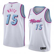 Camiseta Miami Heat Okaro White #15 Ciudad 2018 Blanco