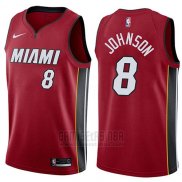 Camiseta Miami Heat Tyler Johnson #8 Statement 2017-18 Rojo