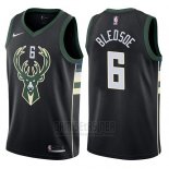 Camiseta Milwaukee Bucks Eric Bledsoe #8 2017-18 Negro