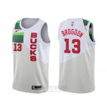 Camiseta Milwaukee Bucks Malcolm Brogdon #13 Earned Blanco