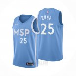 Camiseta Minnesota Timberwolves Derrick Rose #25 Ciudad Azul