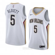 Camiseta New Orleans Pelicans Trevon Bluiett #5 Association 2017-18 Blanco
