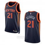 Camiseta New York Knicks Cam Reddish #21 Statement 2022-23 Negro