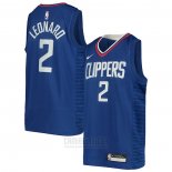 Camiseta Nino Los Angeles Clippers Kawhi Leonard #2 Icon Azul