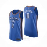 Camiseta Oklahoma City Thunder Russell Westbrook #0 Icon Autentico Azul