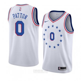 Camiseta Philadelphia 76ers Justin Patton #0 Earned 2018-19 Blanco