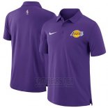 Camiseta Polo Los Angeles Lakers Violeta