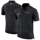 Camiseta Polo Miami Heat Negro