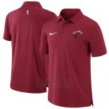 Camiseta Polo Miami Heat Rojo