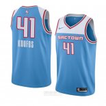 Camiseta Sacramento Kings Kosta Koufos #41 Ciudad 2018-19 Azul