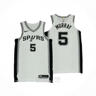 Camiseta San Antonio Spurs Dejounte Murray #5 Association Autentico Blanco