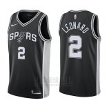 Camiseta San Antonio Spurs Kawhi Leonard #2 2017-18 Negro