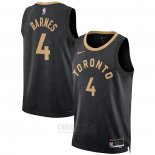 Camiseta Toronto Raptors Scottie Barnes #4 Ciudad 2022-23 Negro