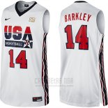 Camiseta USA 1992 Charles Barkley #14 Blanco
