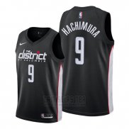 Camiseta Washington Wizards Rui Hachimura #9 Ciudad 2019-20 Negro