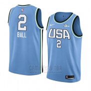 Camiseta 2019 Rising Star Lonzo Ball #2 USA Azul