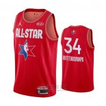 Camiseta All Star 2020 Milwaukee Bucks Giannis Antetokounmpo #34 Rojo