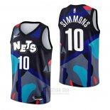 Camiseta Brooklyn Nets Ben Simmons #10 Ciudad 2023-24 Negro