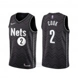 Camiseta Brooklyn Nets Tyler Cook #2 Earned 2020-21 Negro