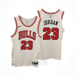 Camiseta Chicago Bulls Michael Jordan #23 Association Autentico Blanco