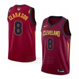 Camiseta Cleveland Cavaliers Jordan Clarkson #8 Icon 2017-18 Finals Bound Rojo