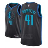 Camiseta Dallas Mavericks Dirk Nowitzki #41 Ciudad 2018-19 Azul