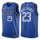 Camiseta Dallas Mavericks Wesley Matthews #23 Icon 2018 Azul